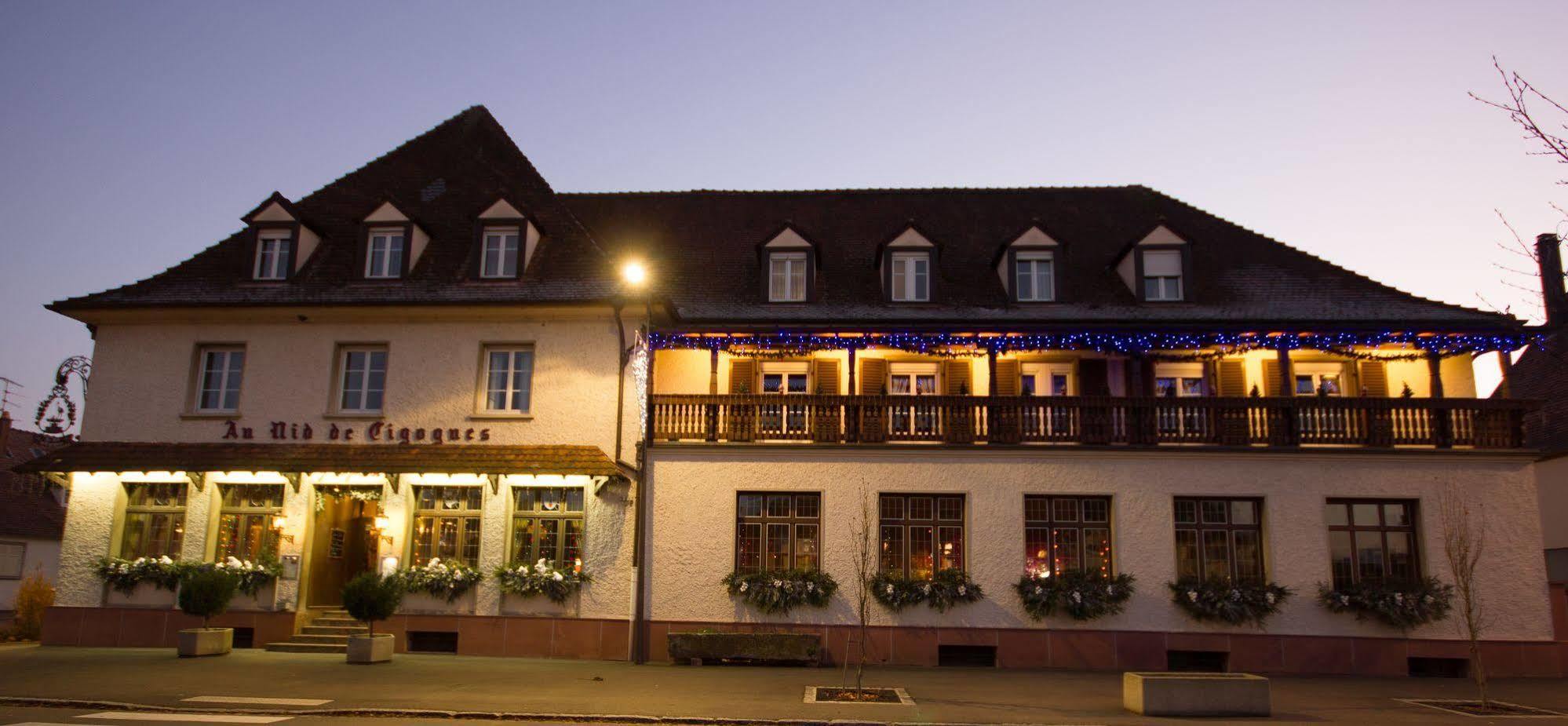 Hotel Au Nid De Cigognes Ostheim Buitenkant foto